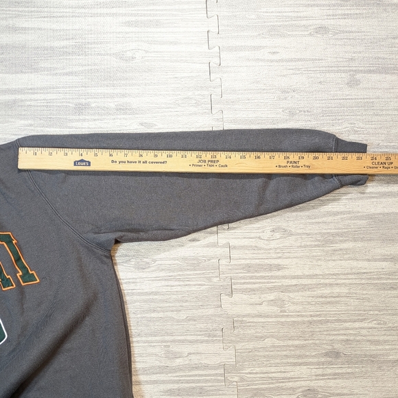 Colosseum Men's Gray U Of Miami Crewneck Sweatshirt Collegiate Cotton Blend Sz M - Picture 6 of 9